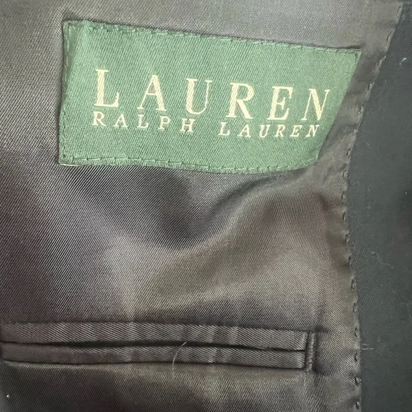 Lauren Ralph Lauren Boys Blazer Suit Jacket Size 10 R Navy Blue Gold Buttons - Picture 4 of 5